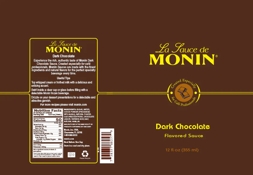 Salsa de Chocolate Oscuro (Dark Chocolate) 1.89 Litros
