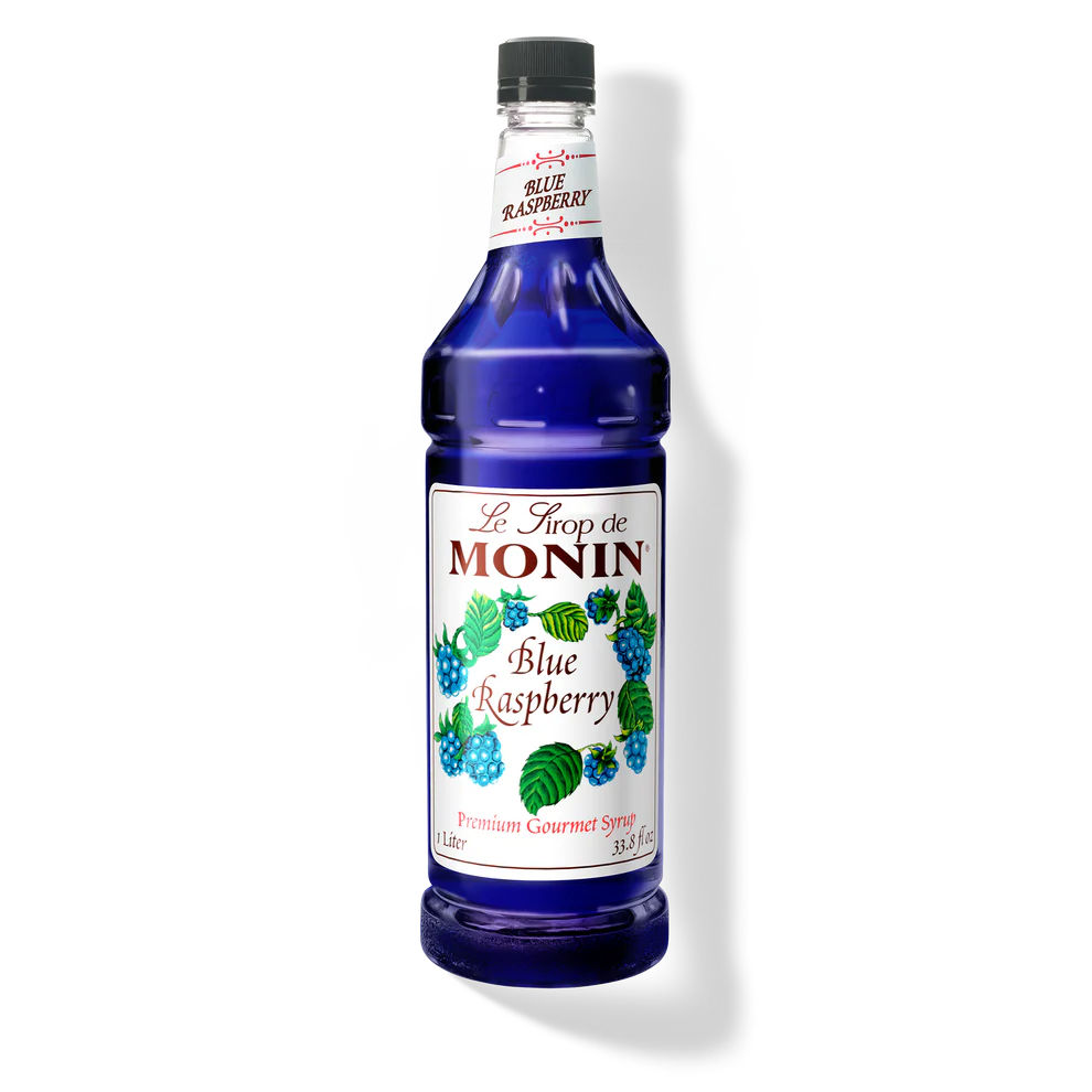 Jarabe Monin Blue Raspberry (Frambuesa azul) 1 Litro