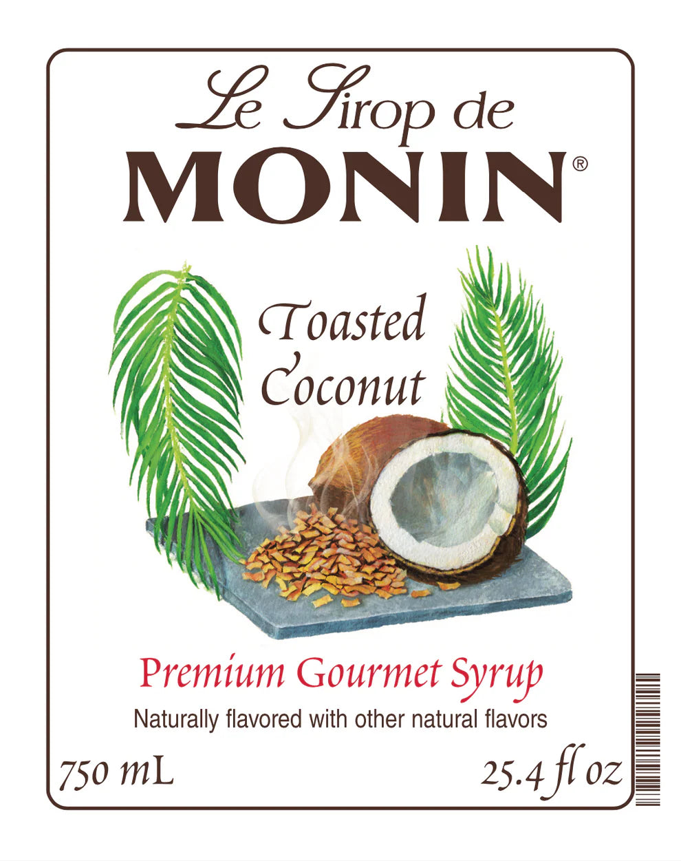 Jarabe Monin Coco Tostado 750 ml