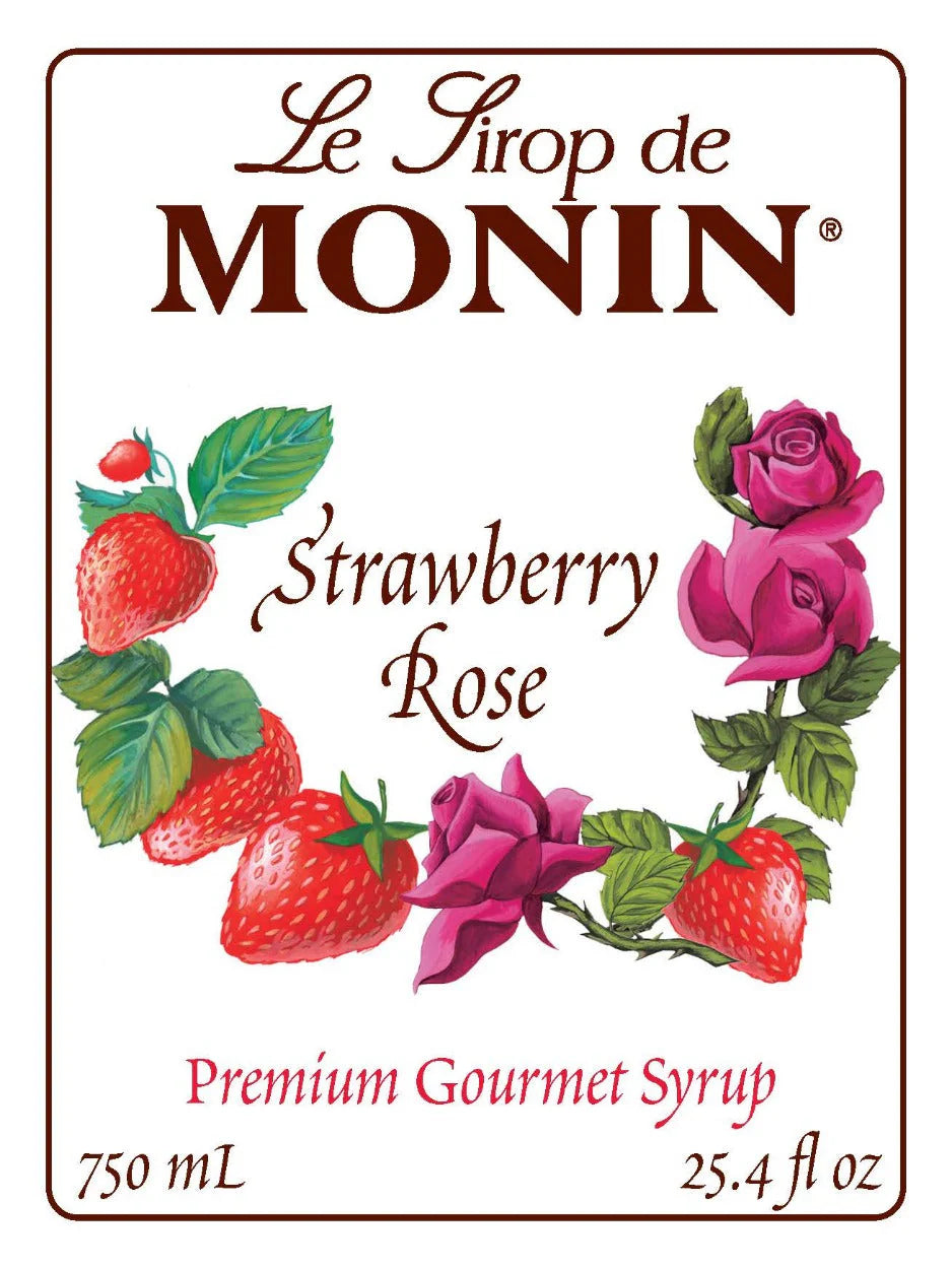 Jarabe Monin Strawberry Rose (Rosa con Fresa) 750 ml