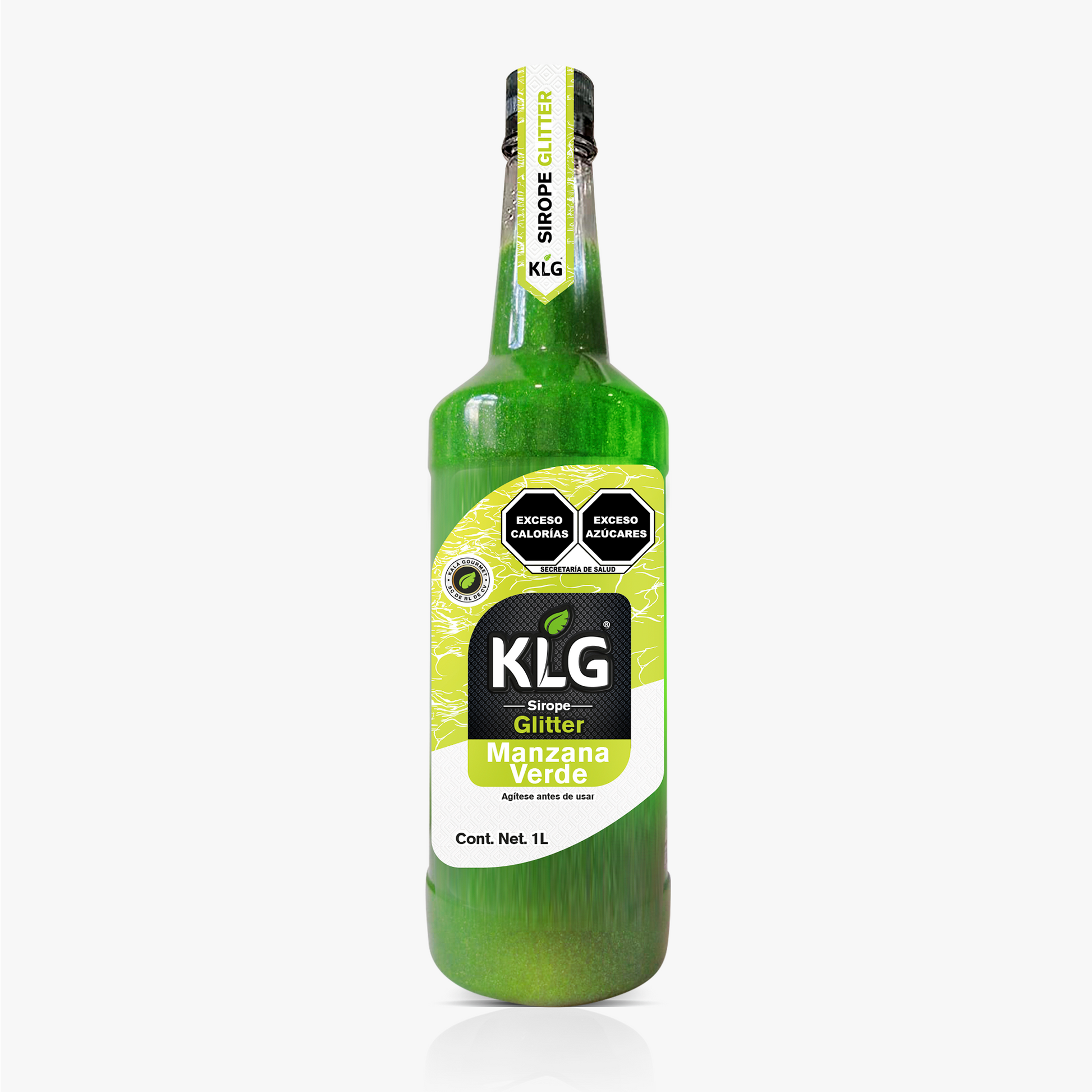 Jarabe Glitter Manzana Verde 1 L KLG