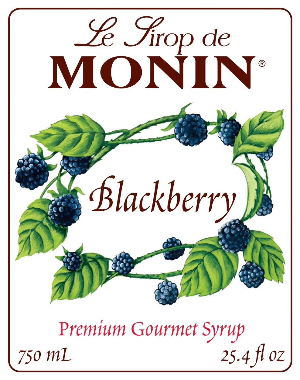 Jarabe Monin Blackberry (Zarzamora) 750 ml