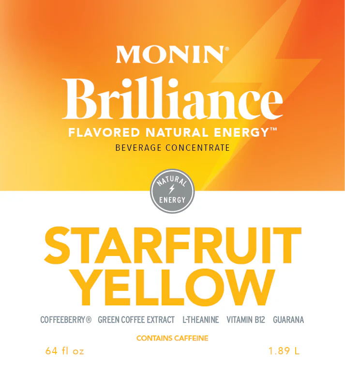 Monin Starfruit Amarillo Brilliance Natural Energy 1.89 L