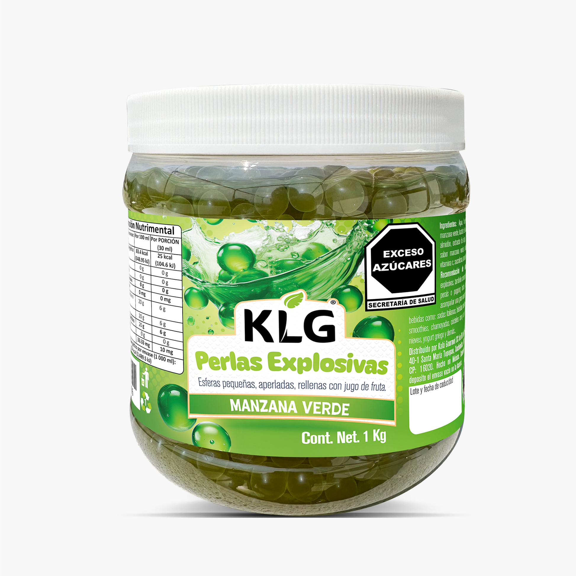 Perlas Explosivas Manzana Verde 1 L KLG