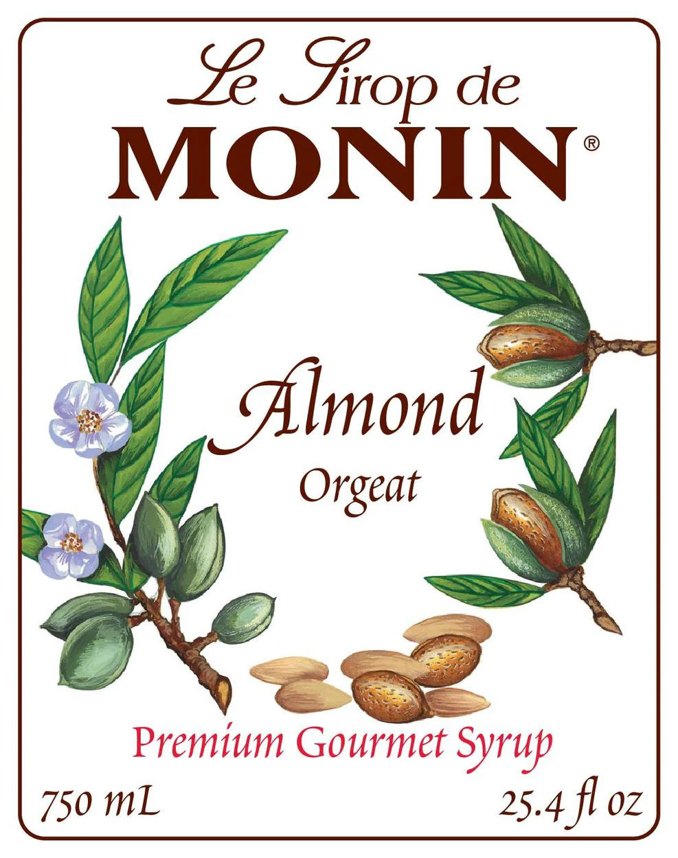 Jarabe Monin Almendra 750 ml