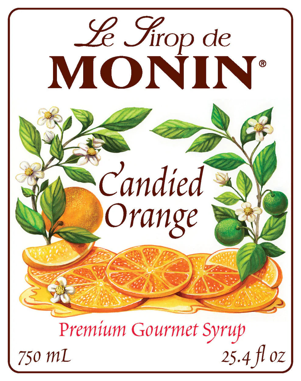 Jarabe Monin Candied Orange (Naranja confitada) 750 ml