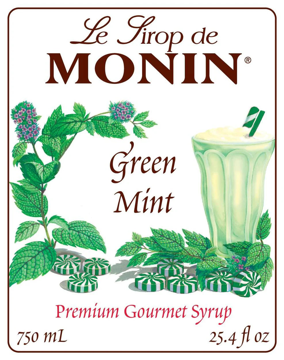 Jarabe Monin Menta Verde 750 ml (Green Mint)