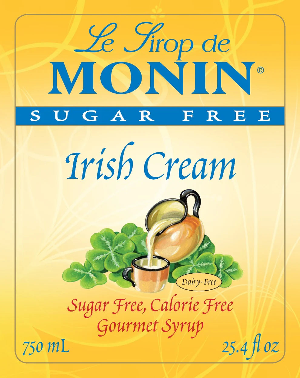 Jarabe Monin Crema Irlandesa SIN Azucar 750 ml (irish cream Sugar Free)