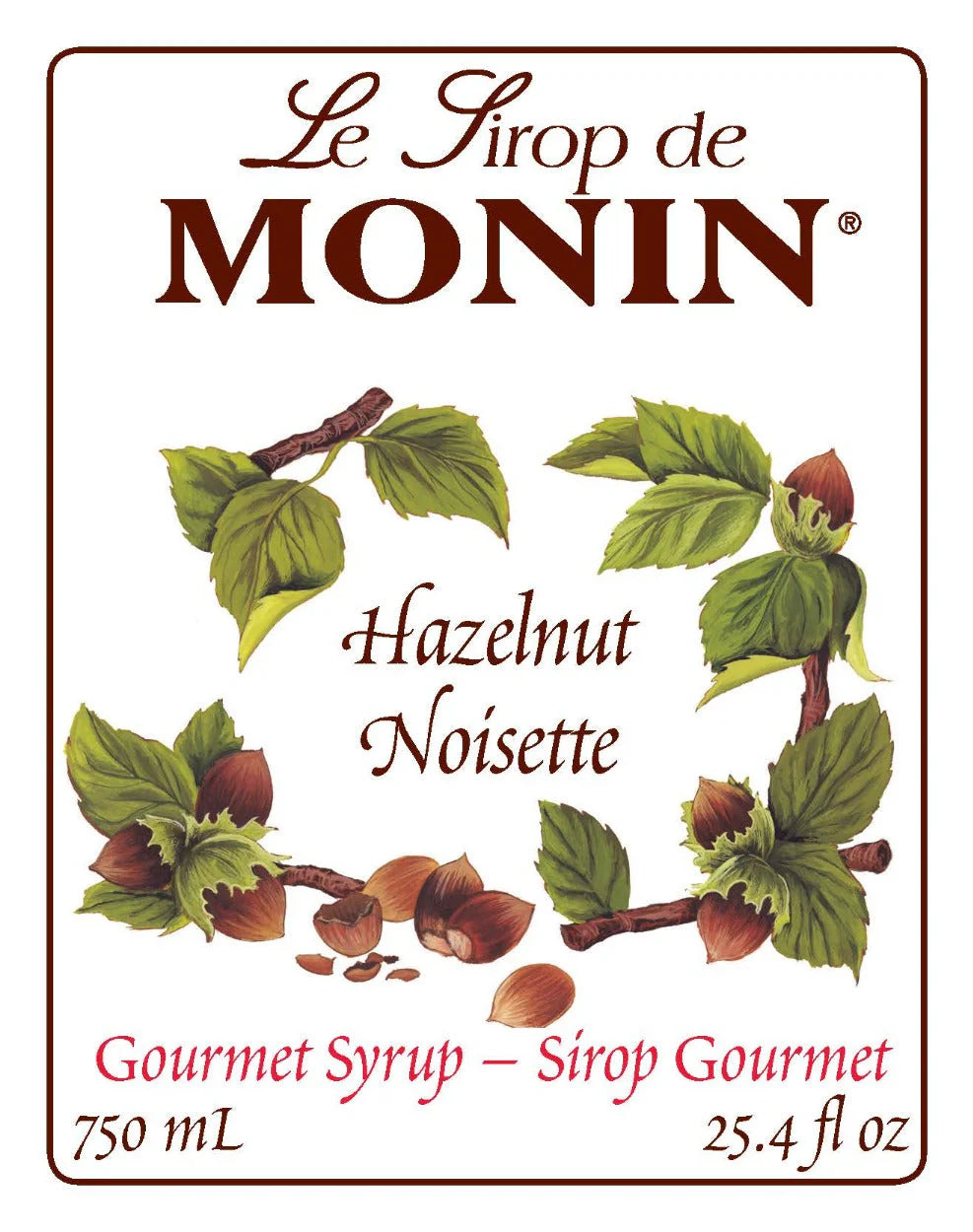 Jarabe Monin Hazelnut (Avellana) 750 ml