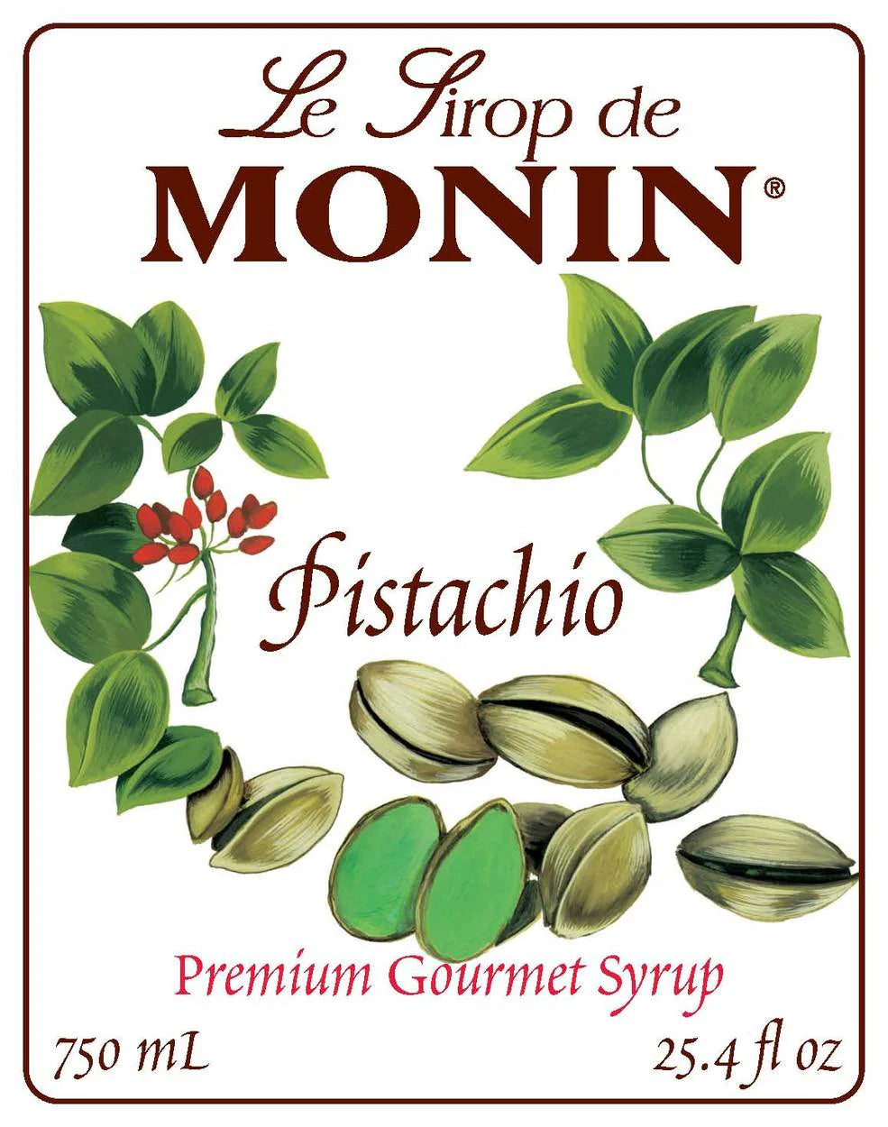 Jarabe Monin Pistachio 750 ml (Pistache)
