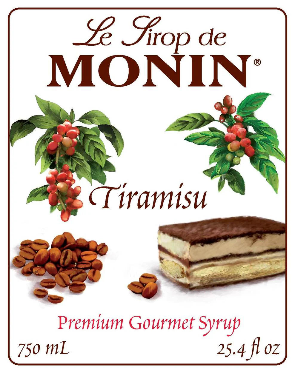 Jarabe Monin Tiramisu 750 ml