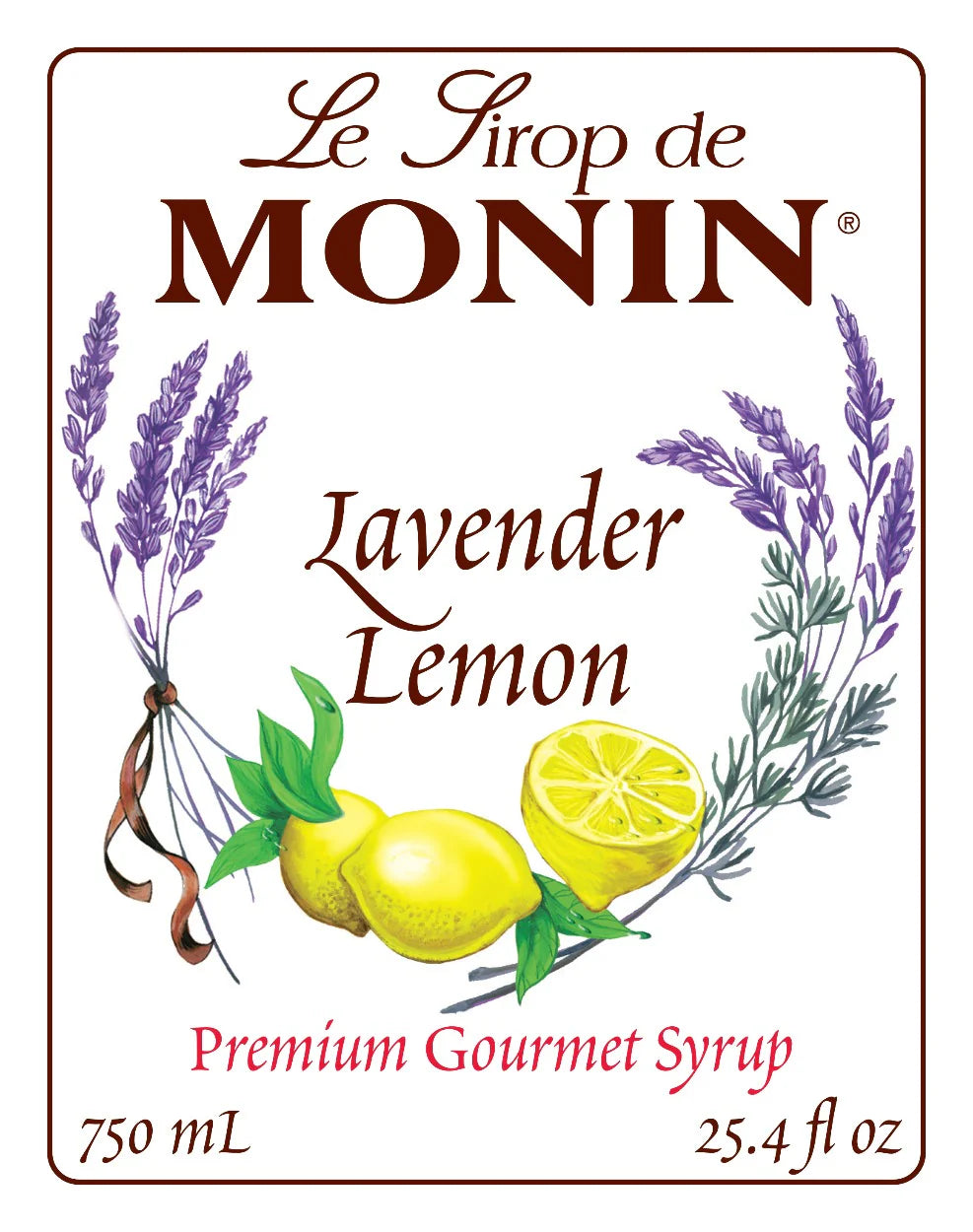 Jarabe Monin Lavanda Limon 750 ml
