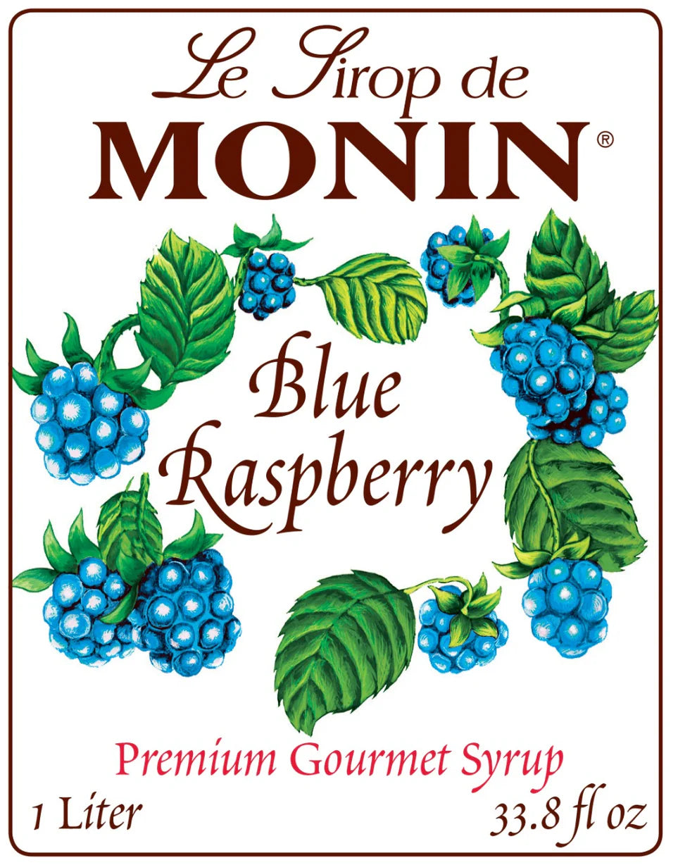 Jarabe Monin Blue Raspberry (Frambuesa azul) 1 Litro