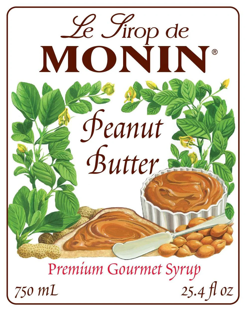 Jarabe Monin Crema de Mani 750 ml (Peanut Butter)