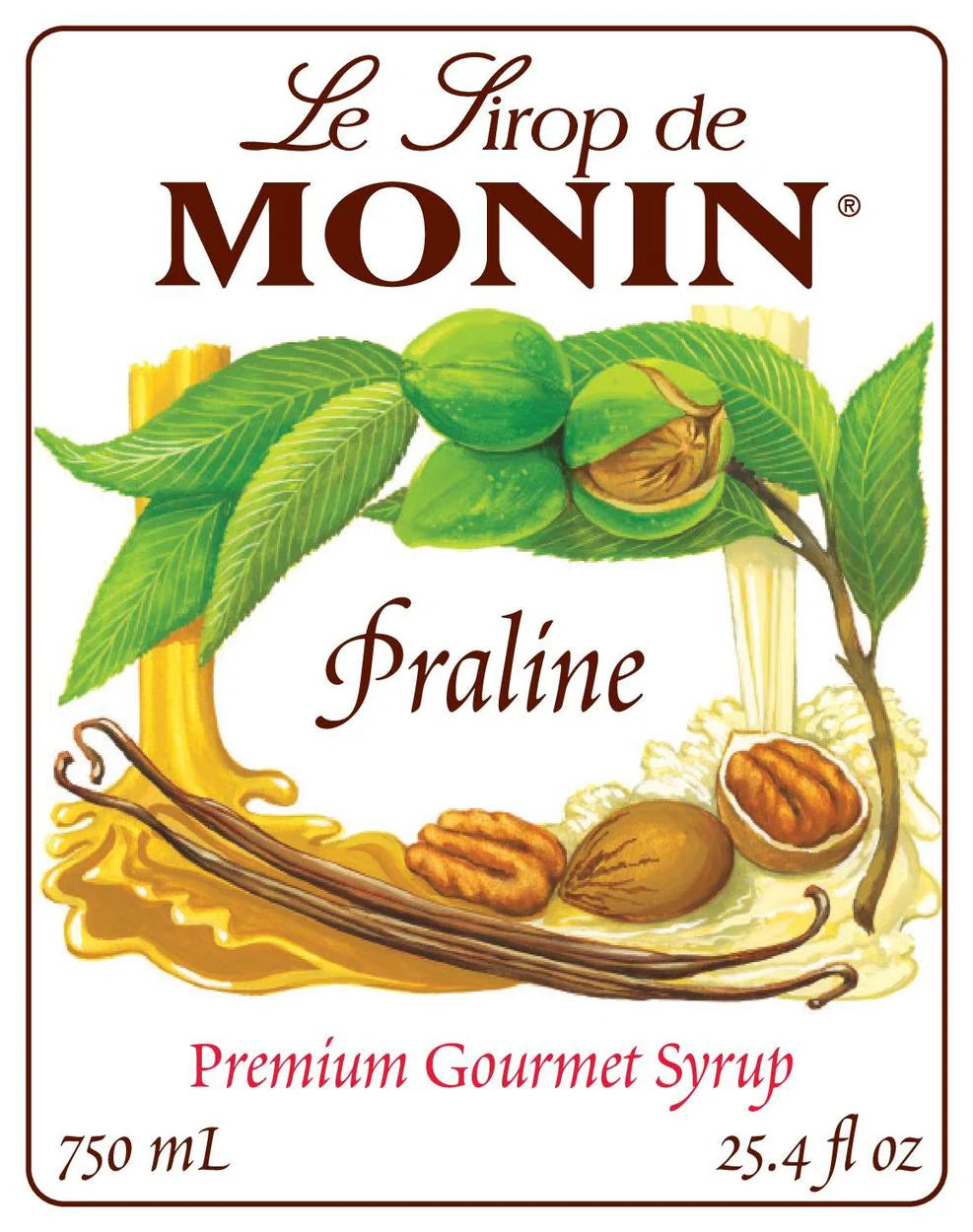 Jarabe Monin Praline (Nuez Garampiñada) 750 ml