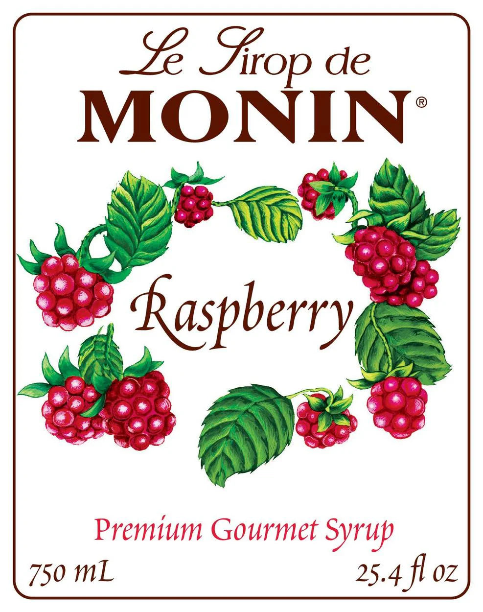Jarabe Monin Raspberry (frambuesa) 750 ml