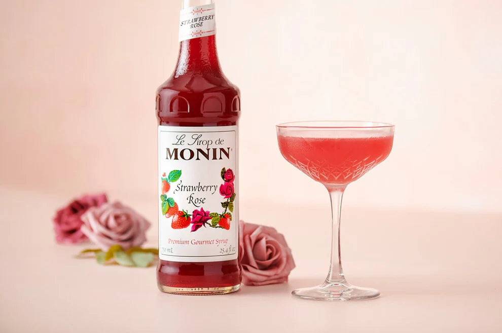 Jarabe Monin Strawberry Rose (Rosa con Fresa) 750 ml