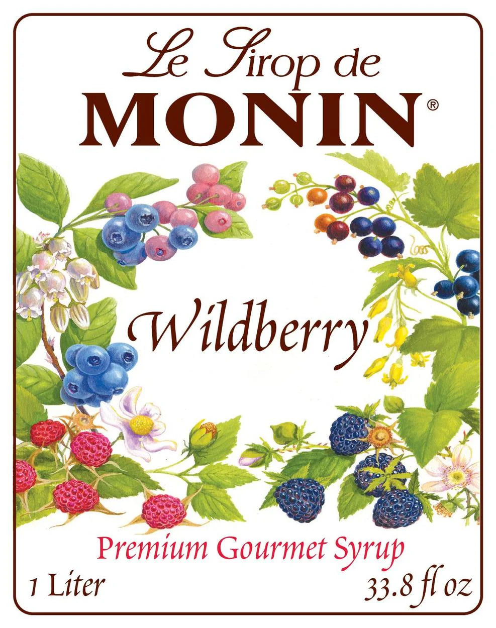 Jarabe Monin Wildberry (Frutos Rojos) 1 Litro